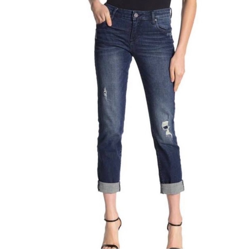 Kut From the Kloth Distressed Catherine Slim Boyfriend Jeans 4